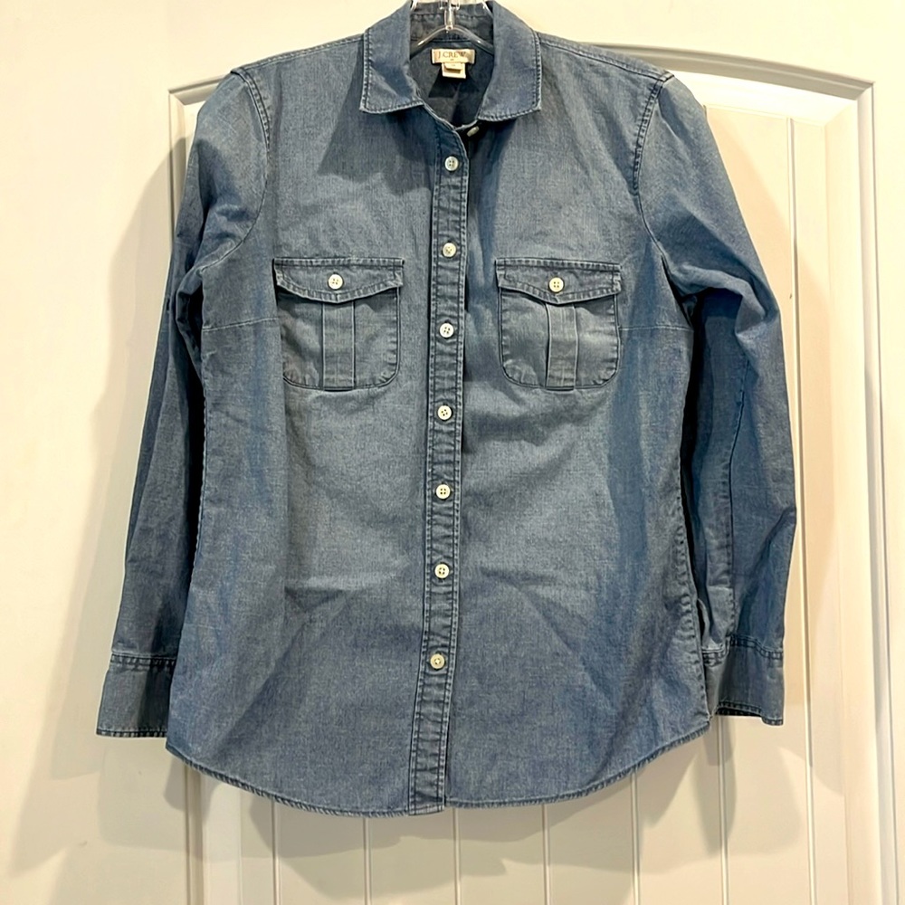 J Crew x-small petite denim shirt